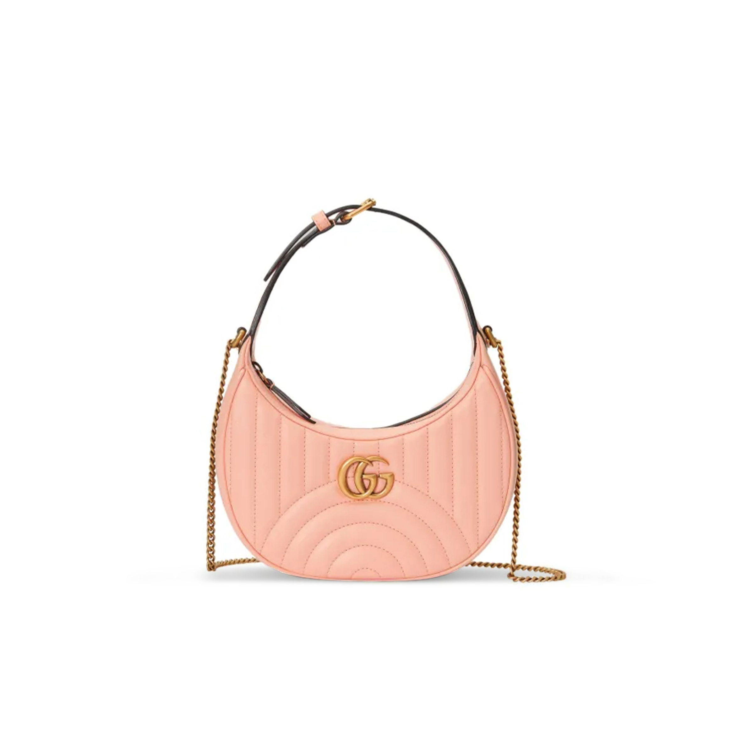 GUCCI GG MARMONT HALF-MOON-SHAPED MINI BAG 699514 (21.5*11*5cm)
